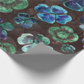 Wasserfarbe Lucky Grüne Klee Geschenkpapier (Ecke)