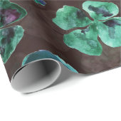 Wasserfarbe Lucky Grüne Klee Geschenkpapier (Rolleneckpunkt)