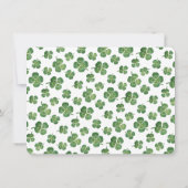 Wasserfarbe Lucky Liebe St. Patricks Brautparty Dankeskarte (Rückseite)