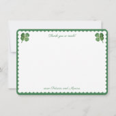 Wasserfarbe Lucky Liebe St. Patricks Brautparty Dankeskarte (Vorderseite)