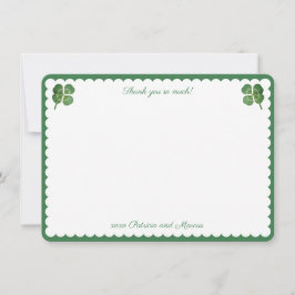 Wasserfarbe Lucky Liebe St. Patricks Brautparty Dankeskarte