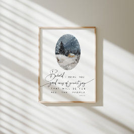 Wasserfarbe Luke 2:10 Weihnachtspostel Poster