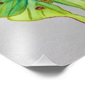 Wasserfarbe Luna Moth Fotodruck (Ecke)