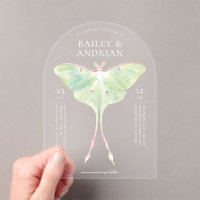 Wasserfarbe Luna Moth Wedding