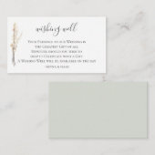 Wasserfarbe Lunaria Hochzeit wünschend gut Begleitkarte (Vorne/Hinten)