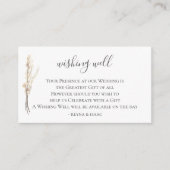 Wasserfarbe Lunaria Hochzeit wünschend gut Begleitkarte (Vorderseite)