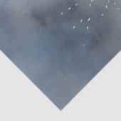 Wasserfarbe lustiger Weihnachtsmann im Schneewald Seidenpapier (Ausschnitt)