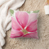 Wasserfarbe Magenta Bloom Kissen (Decke)