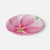Wasserfarbe Magenta Bloom Pappteller (Schrägansicht)