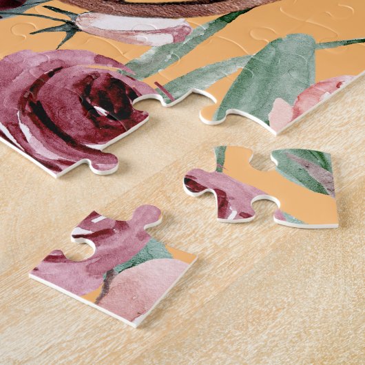 Wasserfarbe Magenta Floral Carriage NewLied Gesche Puzzle (Seite)