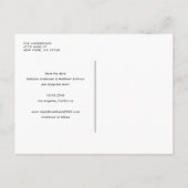 Wasserfarbe Magenta Hydrangea Save the Date Ankündigungspostkarte (Rückseite)