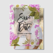 Wasserfarbe Magenta Hydrangea Save the Date Pergament Einladungen (Versatz (Ehepaar))