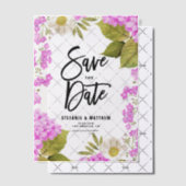 Wasserfarbe Magenta Hydrangea Save the Date Pergament Einladungen (Versetzt (Einladung))