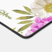 Wasserfarbe Magenta Hydrangeas Personalisiert Schreibtischunterlage (Ecke)