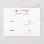 Wasserfarbe Magenta Peony-UAWG Wedding - Postkarte (Rückseite)