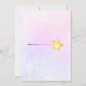 Wasserfarbe Magische Einhorn Rainbow Pastel Geburt Einladung (Rückseite)