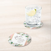 Wasserfarbe Magnolia Blush Ich tanze Runder Pappuntersetzer (Vor Ort)