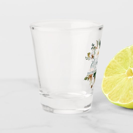 Wasserfarbe Magnolia Rose Grüner Junggeselinnen-Ab Schnapsglas (Links)