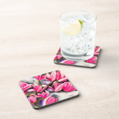Wasserfarbe Magnolie Rosa Getränkeuntersetzer (Rechte Seite)