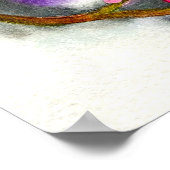 Wasserfarbe Magnolie Rosa Poster (Ecke)