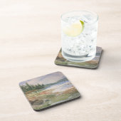 Wasserfarbe Maine Landschaft Wasserwald Blau Grün Getränkeuntersetzer (Rechte Seite)