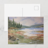Wasserfarbe Maine Postkarte (Vorne/Hinten)