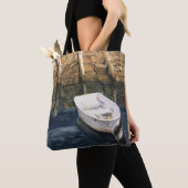 Wasserfarbe Maine Rowboat Hafen Küstenstreifen Tas Tasche (Von Nahem)