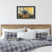 Wasserfarbe Majestic Eichenbaum im Herbst Leinwanddruck (Insitu (Schlafzimmer))