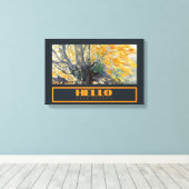 Wasserfarbe Majestic Eichenbaum im Herbst Leinwanddruck (Insitu (Holzboden))