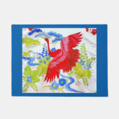 Wasserfarbe Majestic Schwan in Wolken Wings Spread Fußmatte (Vorderseite)