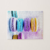 Wasserfarbe-Makronen-Nahrung abstrakt Puzzle (Horizontal)