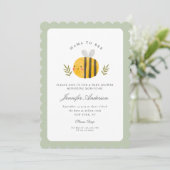 Wasserfarbe Mama zu Wildblumen Babydusche Einladung (Stehend Vorderseite)