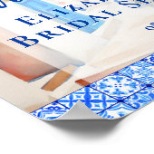 Wasserfarbe Mamma Mia Pink Blume Diskothek Willkom Poster (Ecke)