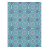 Wasserfarbe Mandala Aquamarin und Lila Tischdecke (Vorderseite)