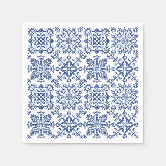 Wasserfarbe Mandala Azure harter Kunststoff Unters Serviette (Vorderseite)