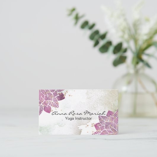 *~* Wasserfarbe Mandala Glitzer Heilung Yoga Reiki Visitenkarte (Stehend Vorderseite)