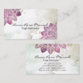 *~* Wasserfarbe Mandala Glitzer Heilung Yoga Reiki Visitenkarte (Vorne/Hinten)