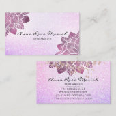 *~* Wasserfarbe Mandala Glitzer Heilung Yoga Reiki Visitenkarte (Vorne/Hinten)