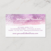 Wasserfarbe Mandala Holistische Heilung & Spiritua Visitenkarte (Rückseite)