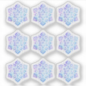 Wasserfarbe Mandala Metaphysische Spirituelle Yoga Aufkleber (Vorderseite)