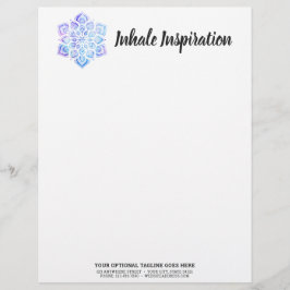 Wasserfarbe Mandala Metaphysische Spirituelle Yoga Briefbogen