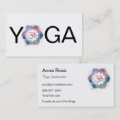 *~* Wasserfarbe Mandala OM Om Lotus Yoga Lehrerin Visitenkarte (Vorne/Hinten)