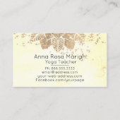*~* Wasserfarbe Mandala Yoga Glitzer Spirituell Visitenkarte (Rückseite)