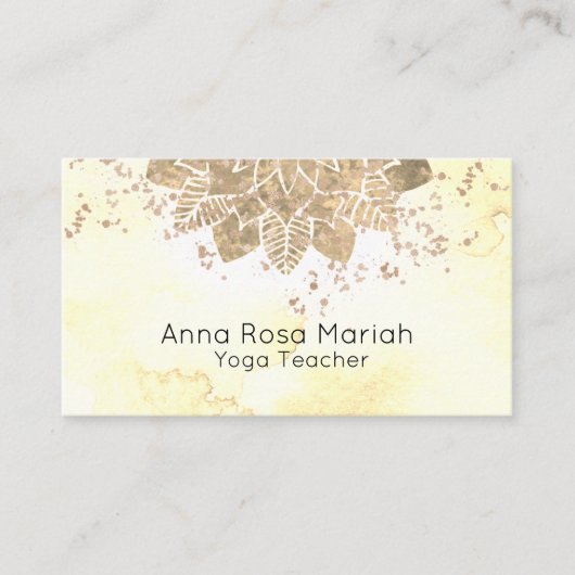 *~* Wasserfarbe Mandala Yoga Glitzer Spirituell Visitenkarte (Vorderseite)