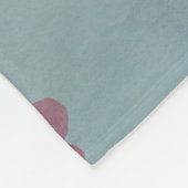 Wasserfarbe Maneki-neko Katze unter blühender Saku Fleecedecke (Ecke)