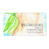 Wasserfarbe Mango Hand bemalt Smoothie Shakes (Vorne)