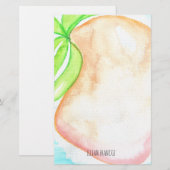Wasserfarbe Mango Hand gestrichen Tropengestation Briefpapier (Vorne/Hinten)