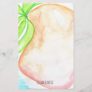Wasserfarbe Mango Hand gestrichen Tropengestation Briefpapier