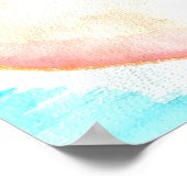 Wasserfarbe Mango Hand gestrichen Tropische Küche Poster (Ecke)