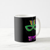 Wasserfarbe Mardi Gras Face Face Fasching Maskenfe Kaffeetasse (VorderseiteRechts)